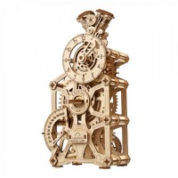 Дерев'яний механічний 3D конструктор Ukrainian Gears Годинник двигун (70217)