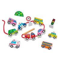 Дерев'яна шнурівка Viga Toys Автотранспорт (59851)